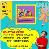 Yellow Maximalist Back To School Instagram Post template