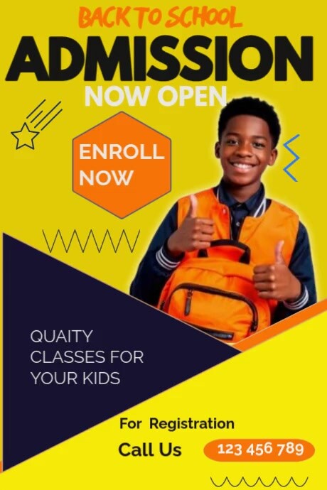 Yellow Maximalist Back To School Poster Template | PosterMyWall