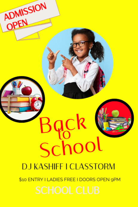 Copy of Yellow Maximalist Back To School Poster | PosterMyWall