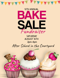 Yellow Maximalist Bake Sale Flyer (us Letter) template