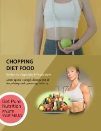 Yellow Maximalist Beauty & Diet Flyer (us Let template