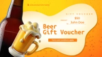 Yellow Maximalist Beer Gift Voucher Digital Display (16:9) template