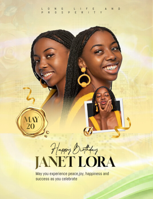 Copy of Yellow Maximalist Birthday Flyer (us Letter) | PosterMyWall