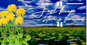Yellow Maximalist Blue dandelion video motivational Facebook cover Facebook Ad Facebook-annonce template