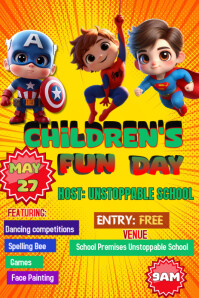 Gul Yellow Maximalist Children's Day Flyer  Pinterest Graphic Pinterest 图片 Template