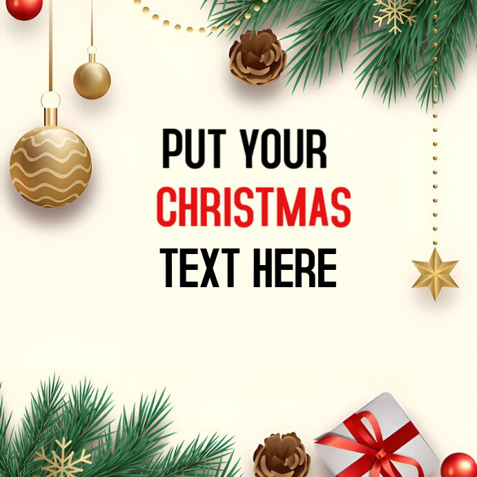 Copy of Yellow Maximalist Christmas Background Editable Template Merry ...