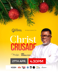 Yellow Maximalist Christmas Flyer Instagram Portrait template