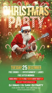 Yellow Maximalist Christmas Party Instagram Story Instagram-verhaal template