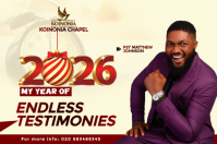 Yellow Maximalist Church Sticker Flag template