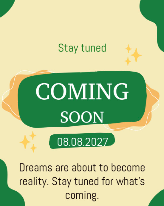 Yellow Maximalist Coming Soon Template  Instagram Portrait