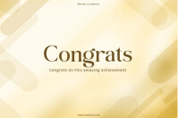 Yellow Maximalist Congrats Card Label template