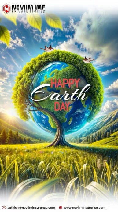 Yellow Maximalist Earth Day Free Editable Template Design 22 April  Instagram Reel