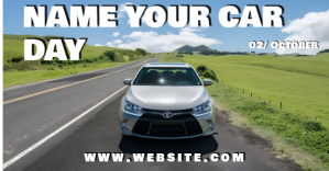Yellow Maximalist  Facebook Event Cover Name your car day template