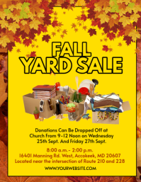 Gul Fall Yard Sale Pamflet Template