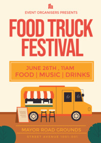Jaune Food Truck Festival A3 Template