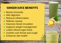 Yellow Maximalist Ginger Juice Benefits Poster A2 template