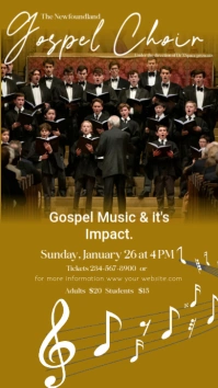 Yellow Maximalist Gospel Concert  Instagram Story template