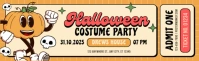 Yellow Maximalist Halloween Costume Party Ticket Foto Sampul Karier LinkedIn template