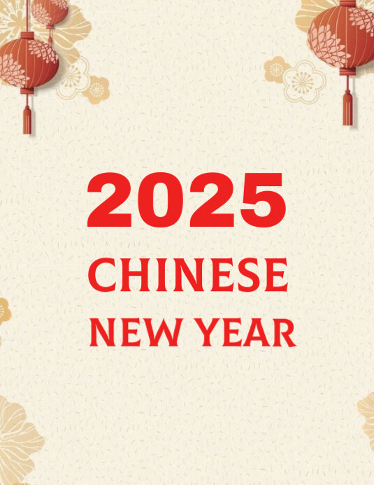 Yellow Maximalist Happy Chinese New Year Flyer (us Letter) Template ...