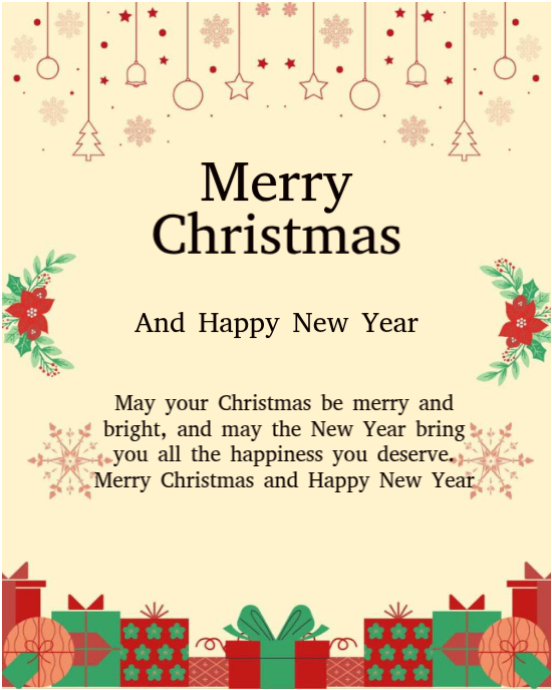 Yellow Maximalist Happy Christmas Instagram Portrait Template ...