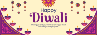 Yellow Maximalist Happy Diwali Facebook Cover Photo template