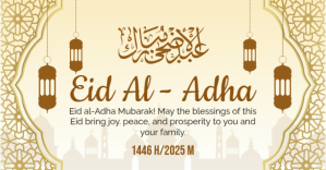 Yellow Eid al-Adha Anúncio do Facebook Template