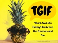 Yellow Maximalist Happy Friday  Yard Sign template