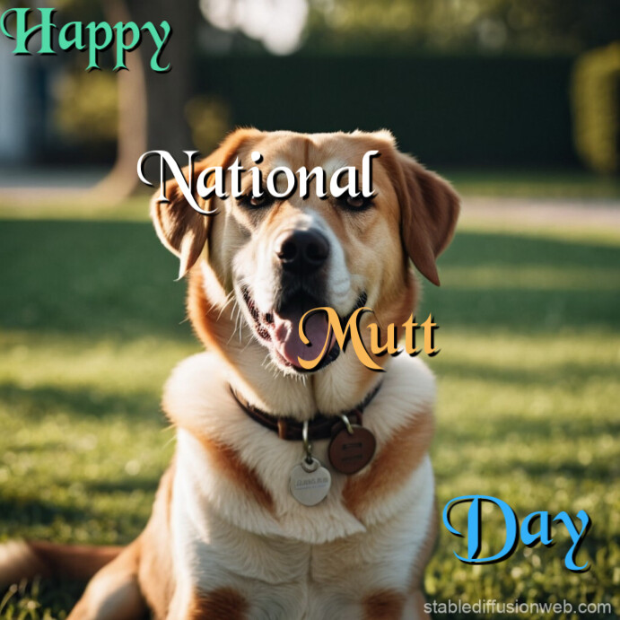 Copy of Yellow Maximalist Happy National Mutt Instagram Post | PosterMyWall