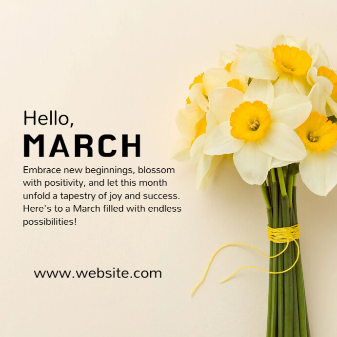 Yellow Maximalist Happy New Month Instagram Post Template | PosterMyWall