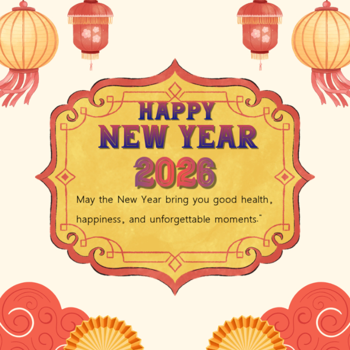 Plantilla de Yellow Maximalist Happy New Year Instagram Post | PosterMyWall