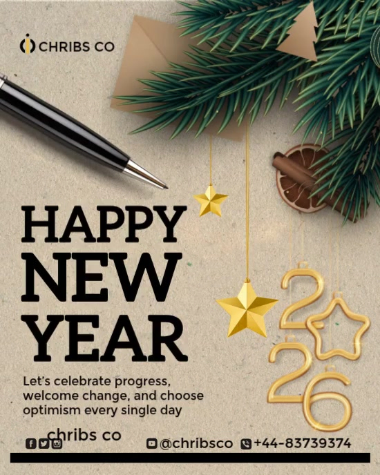 Copy of Yellow Maximalist Happy New Year Template Instagram Portrait ...