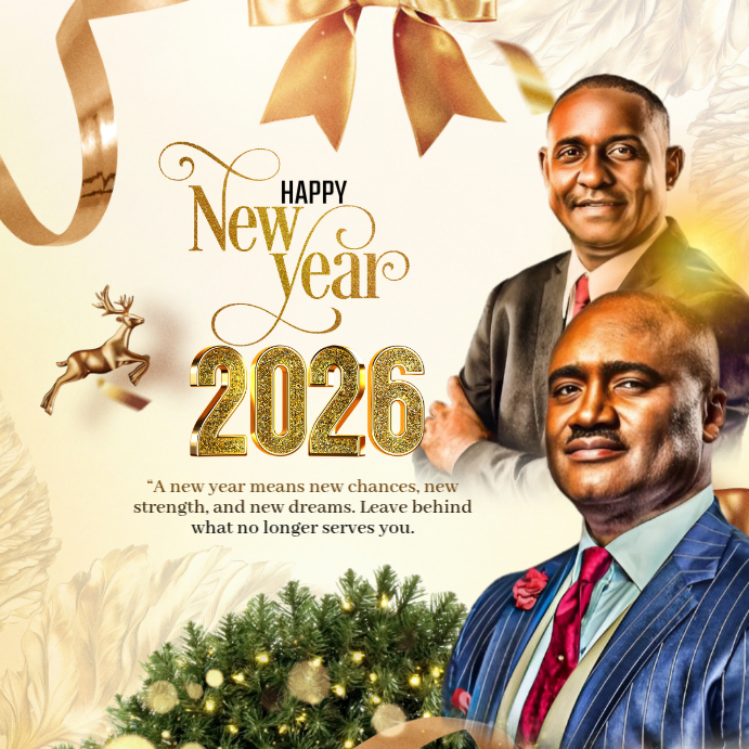 Copy of Yellow Maximalist Happy New Year Wish Card Design For Church ...