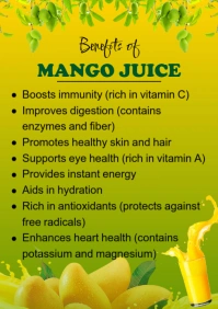 Yellow Maximalist Health Benefits Of Mango Juice A2 template