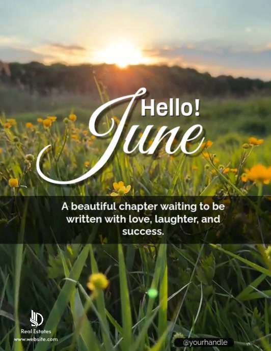 Copy of Yellow Maximalist Hello June Inspiration Flyer (us Letter ...