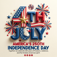 Yellow Maximalist Independence Day Celebration Instagram Post template