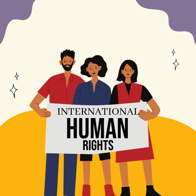 Human Rights Yellow Yellow Maximalist International Human Rights Instagram Post Template ...