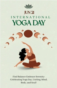Yellow Maximalist International Yoga Day Flye Tabloid template