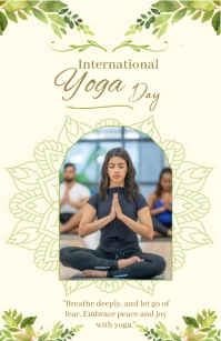 Yellow Maximalist International Yoga Day Temp Tabloid template
