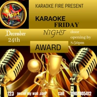 Yellow Maximalist Karaoke Night  Logo template