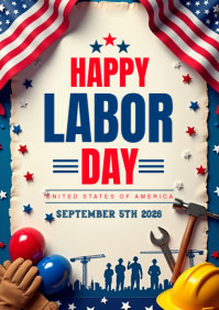 Gul Labor Day Celebration A4 Template