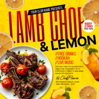 Yellow Maximalist Lamb Chops Instagram Post Instagram-bericht template
