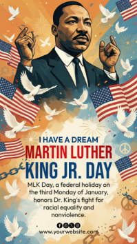 Yellow Maximalist Martin Luther King Instagram Story template