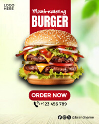 Yellow Maximalist Maximalist Burger  Instagram Portrait template