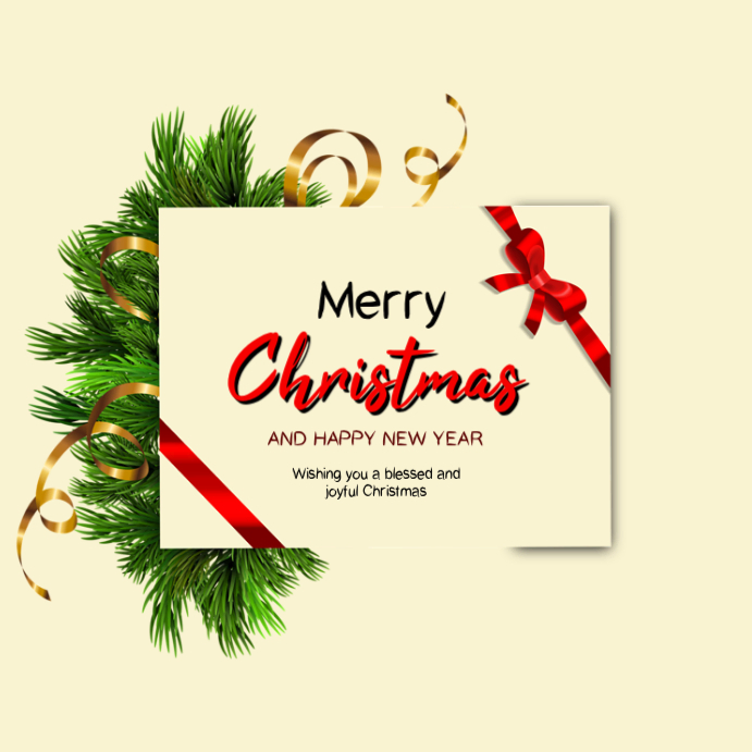 Yellow Maximalist Merry Christmas Instagram Post Template | PosterMyWall