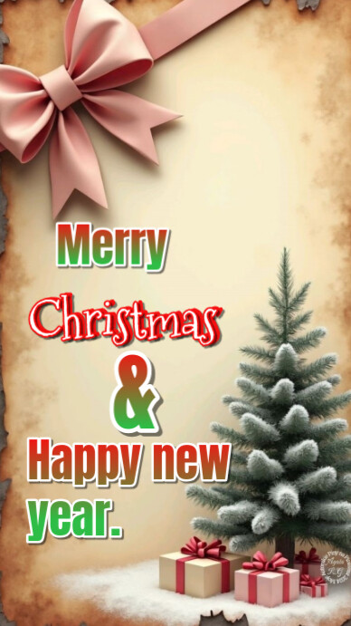Yellow Maximalist Merry Customizable Christmas And Happy New Year ...