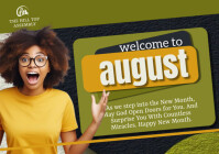 Yellow Maximalist New Month August  A4 template
