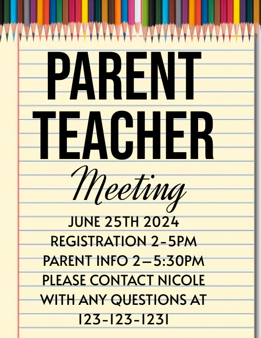 Yellow Maximalist Parents Night Flyer Flyer ( Template | PosterMyWall