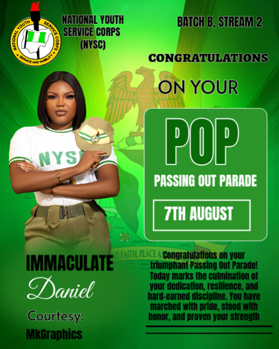 Yellow Maximalist Passing Out Parade  Instagram Portrait template