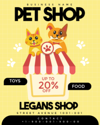 สีส้ม Pet Shop Promotion Instagram Portrait Template
