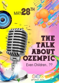 Yellow Maximalist Podcast Topic Announcement Post A6 template